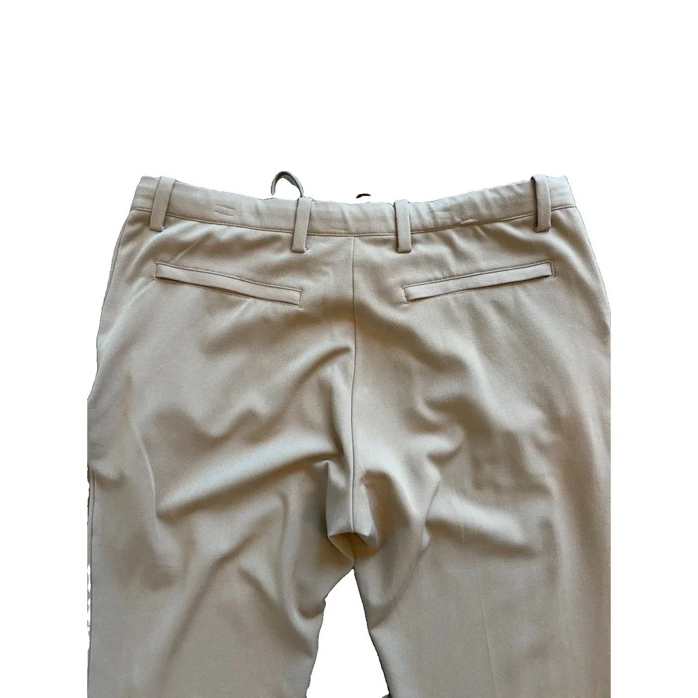 Quince Ultra Stretch 24/7 Smart Chino Pants Mens 36x30 Beige Drawstrings Preppy